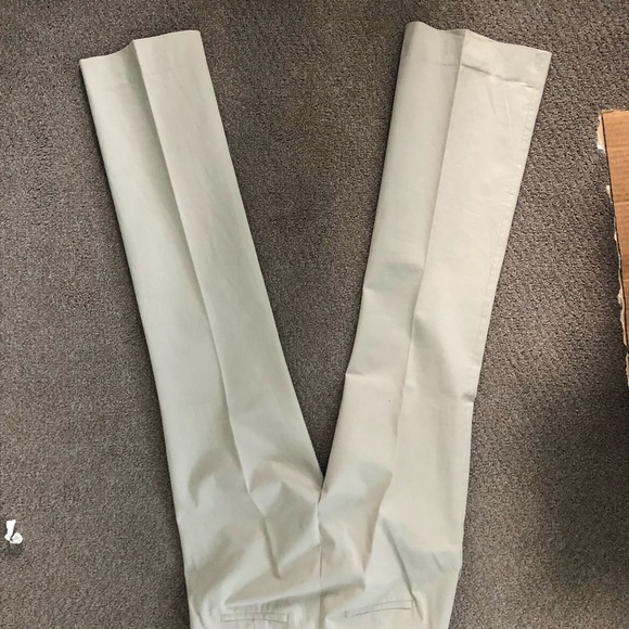 J Crew Eggshell tailored pants lined w/cuff - Picture 2 of 6